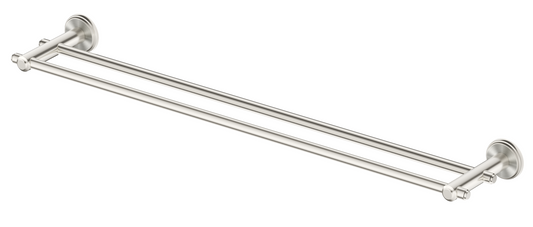 Mica Heritage Double Towel Rail – Brushed Nickel