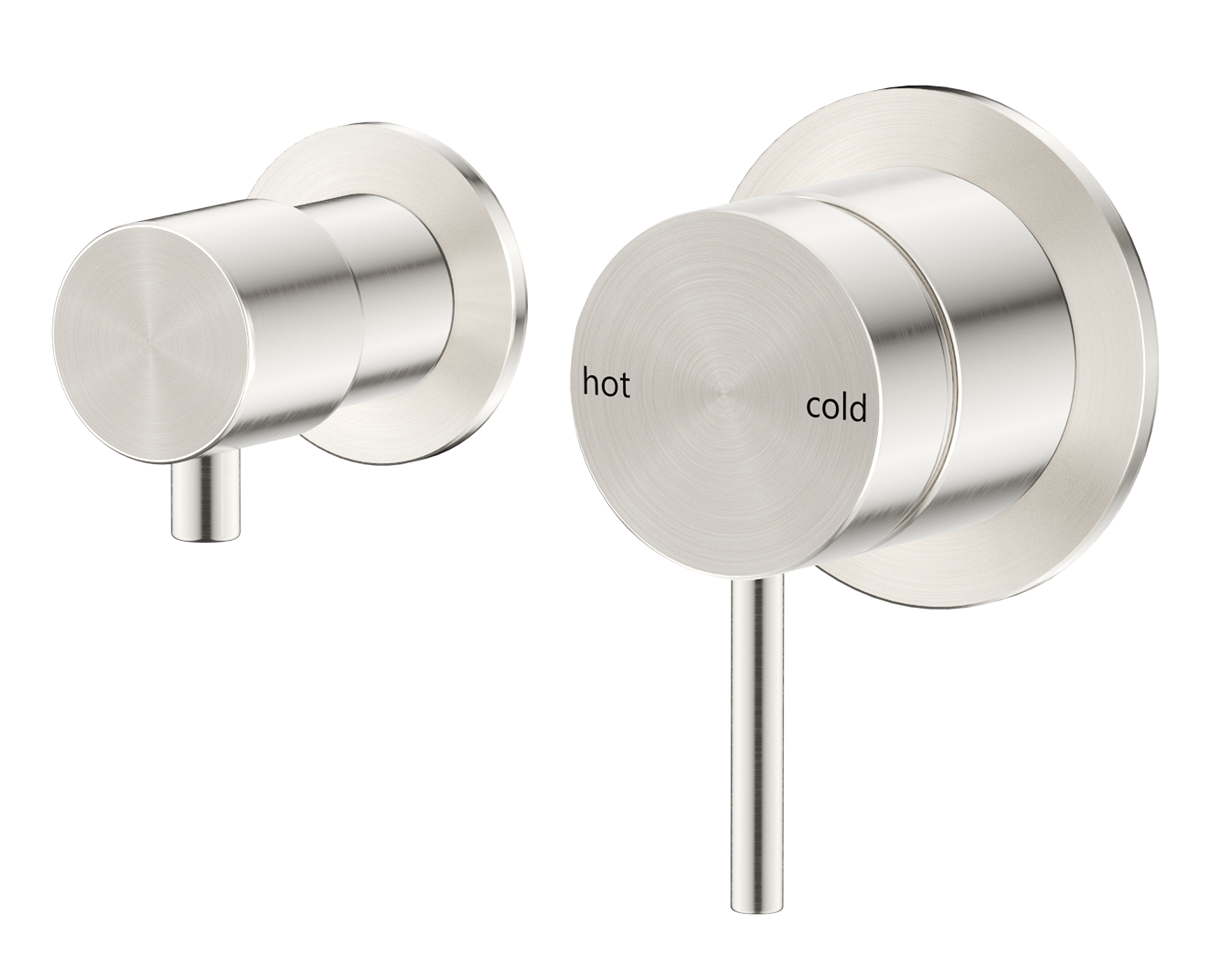 Mica Shower Mixer Diverter - Sideways - TRIM KIT ONLY – Brushed Nickel