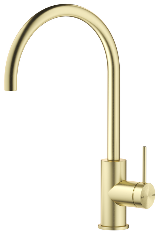 Mica Gooseneck Sink Mixer – French Gold