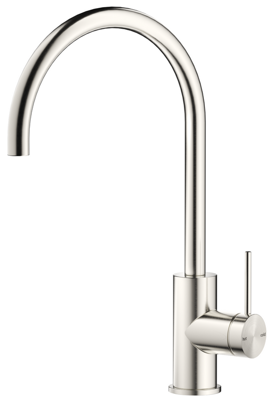 Mica Gooseneck Sink Mixer – Brushed Nickel