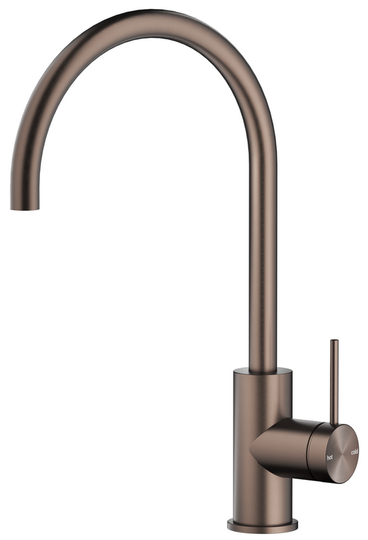 Mica Gooseneck Sink Mixer – Dusk Bronze