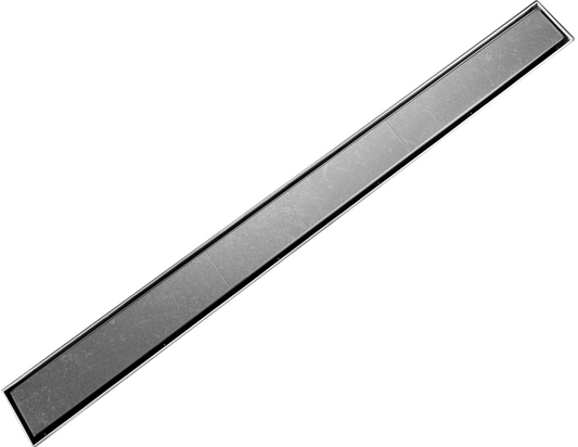 Builders Shower Grate 1200 - Tile Insert - Black & Stainless – Stainless Steel