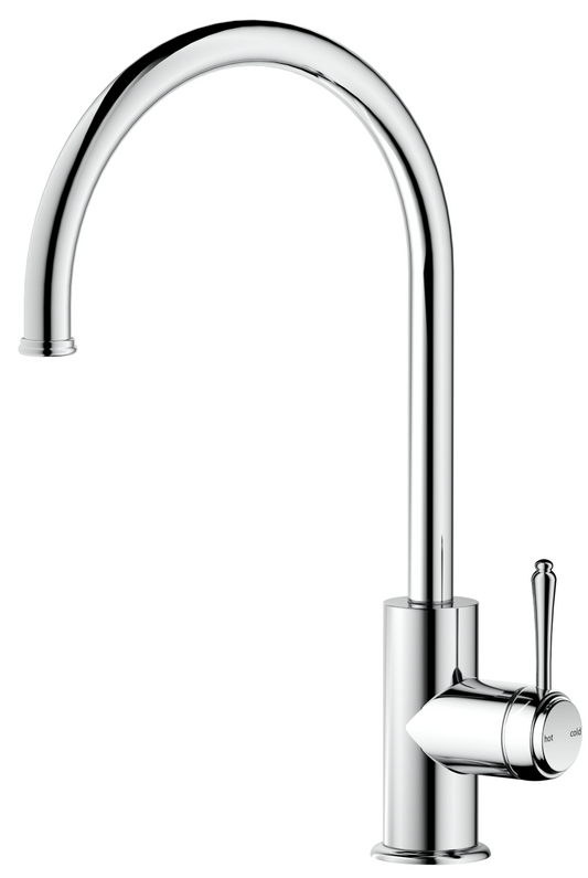 Mica Heritage Gooseneck Sink Mixer – Chrome