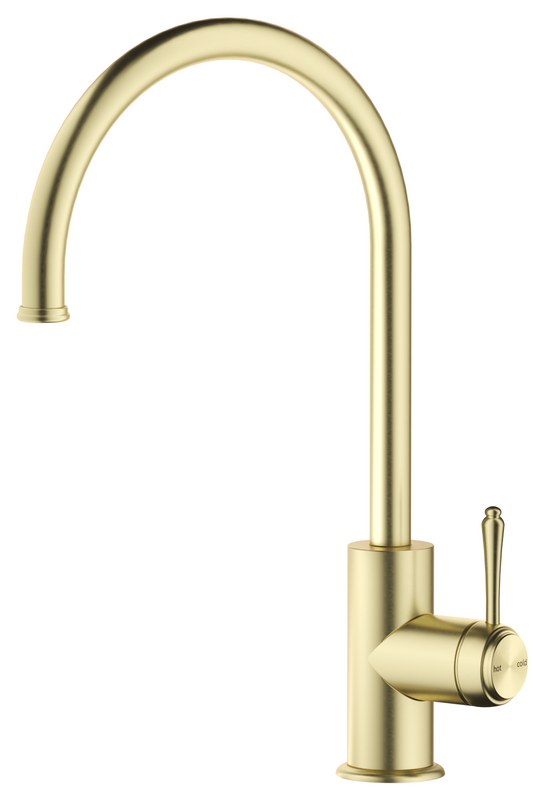 Mica Heritage Gooseneck Sink Mixer – French Gold