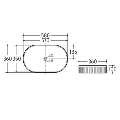 Corrine 580 x 360mm – Black