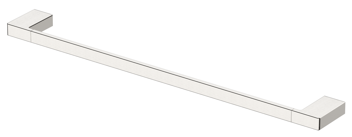 Milos Single Towel Rail 800 – Brushed Nickel